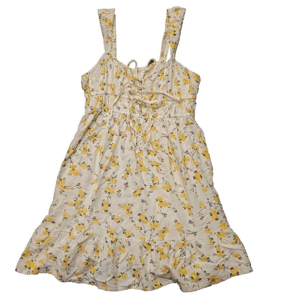 Unbranded Women's White and Yellow Dress